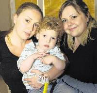 Vanessa Leeson with sister Felicity and son Ben